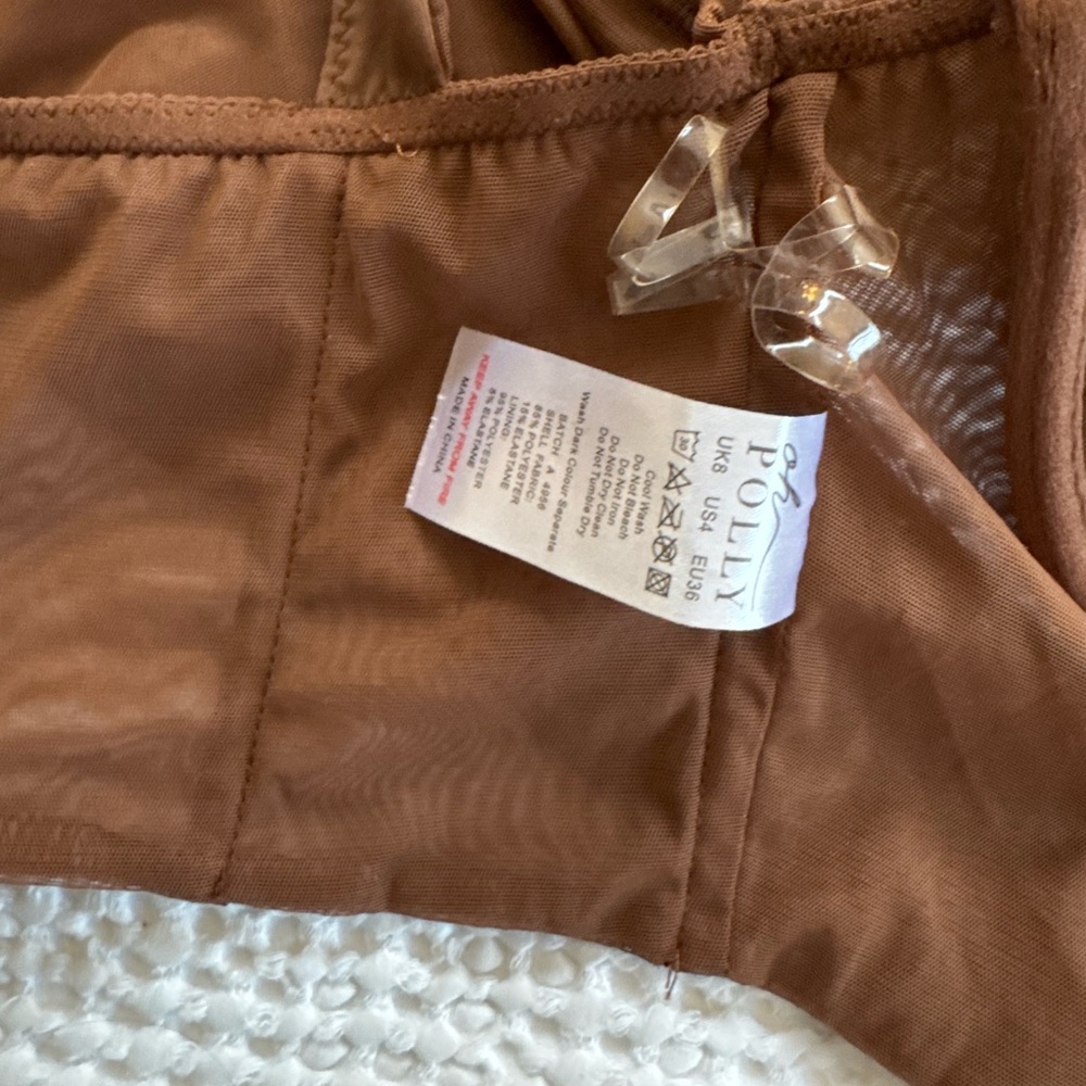 Oh Polly Brown Asymmetric One-Sleeve Crop Top - Picture 8 of 8
